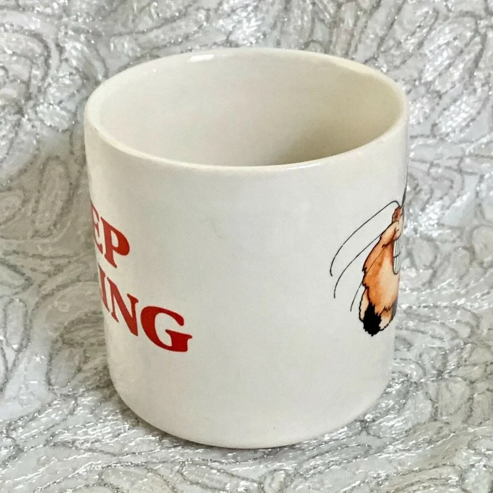 Vintage Coffee Mug Cheshire Cat Keep Smiling